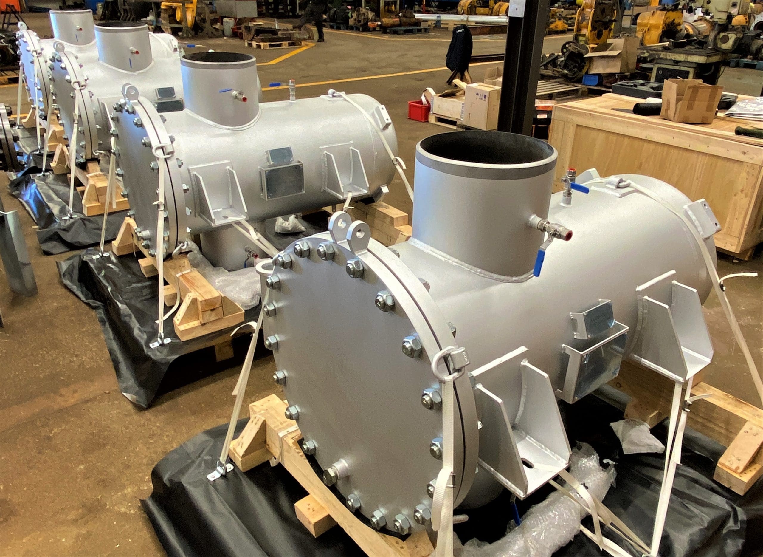 Filtros horizontales DN350 PN16 para soldar a tubería